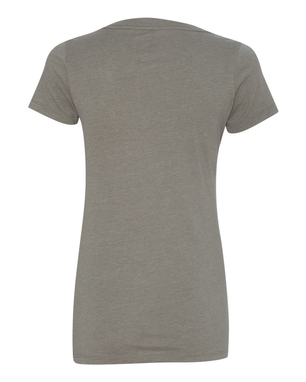 Women’s CVC Deep V-Neck T-Shirt - Back - B51918103 - Warm Grey