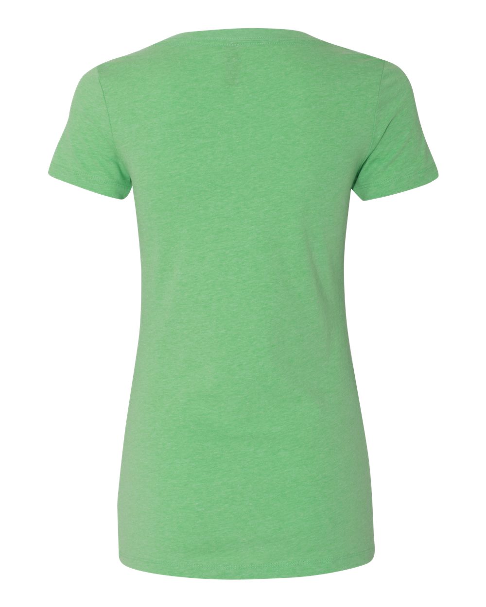 Women’s CVC Deep V-Neck T-Shirt - Back - B51918193 - Apple Green