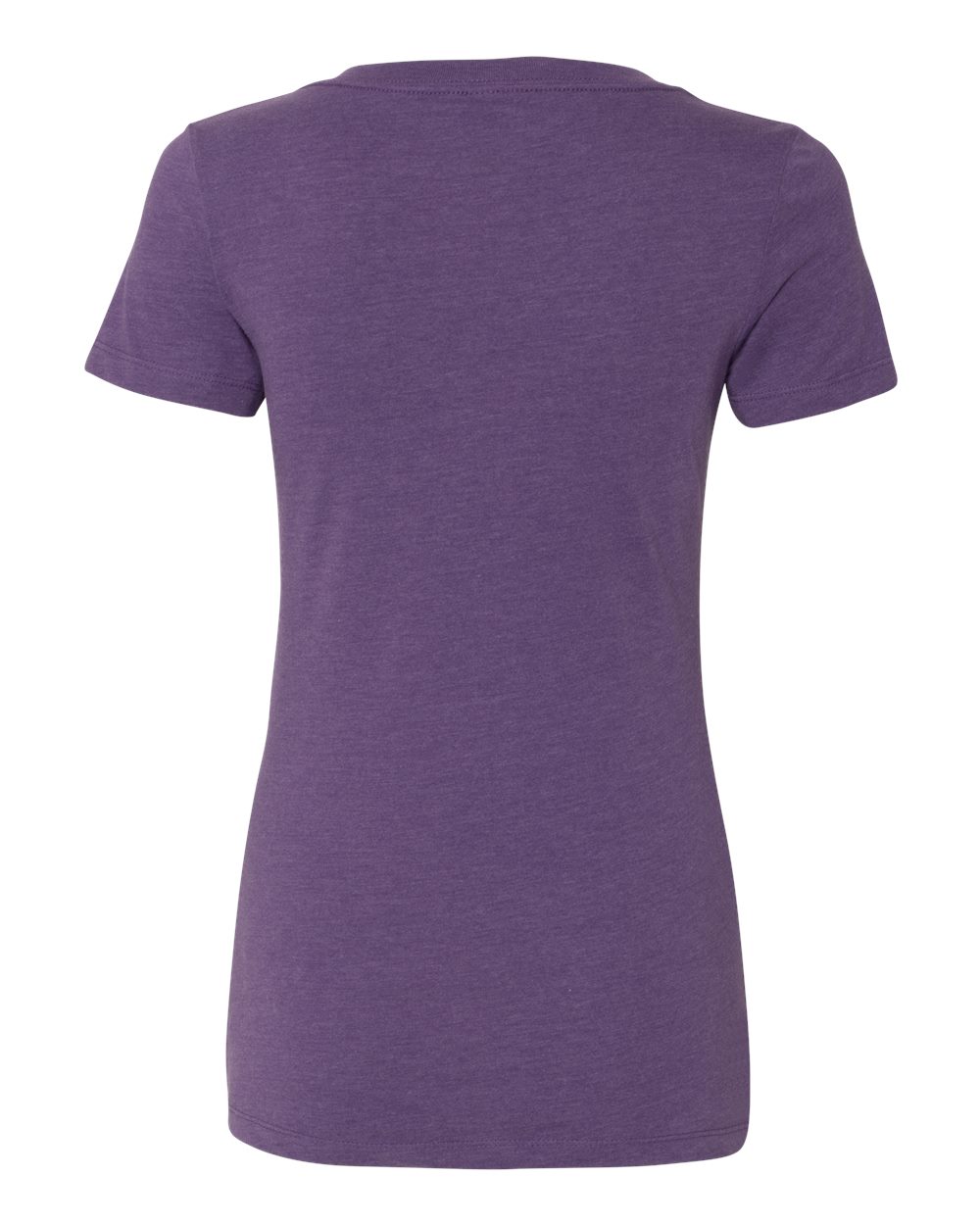 Women’s CVC Deep V-Neck T-Shirt - Back - B51918203 - Purple Berry