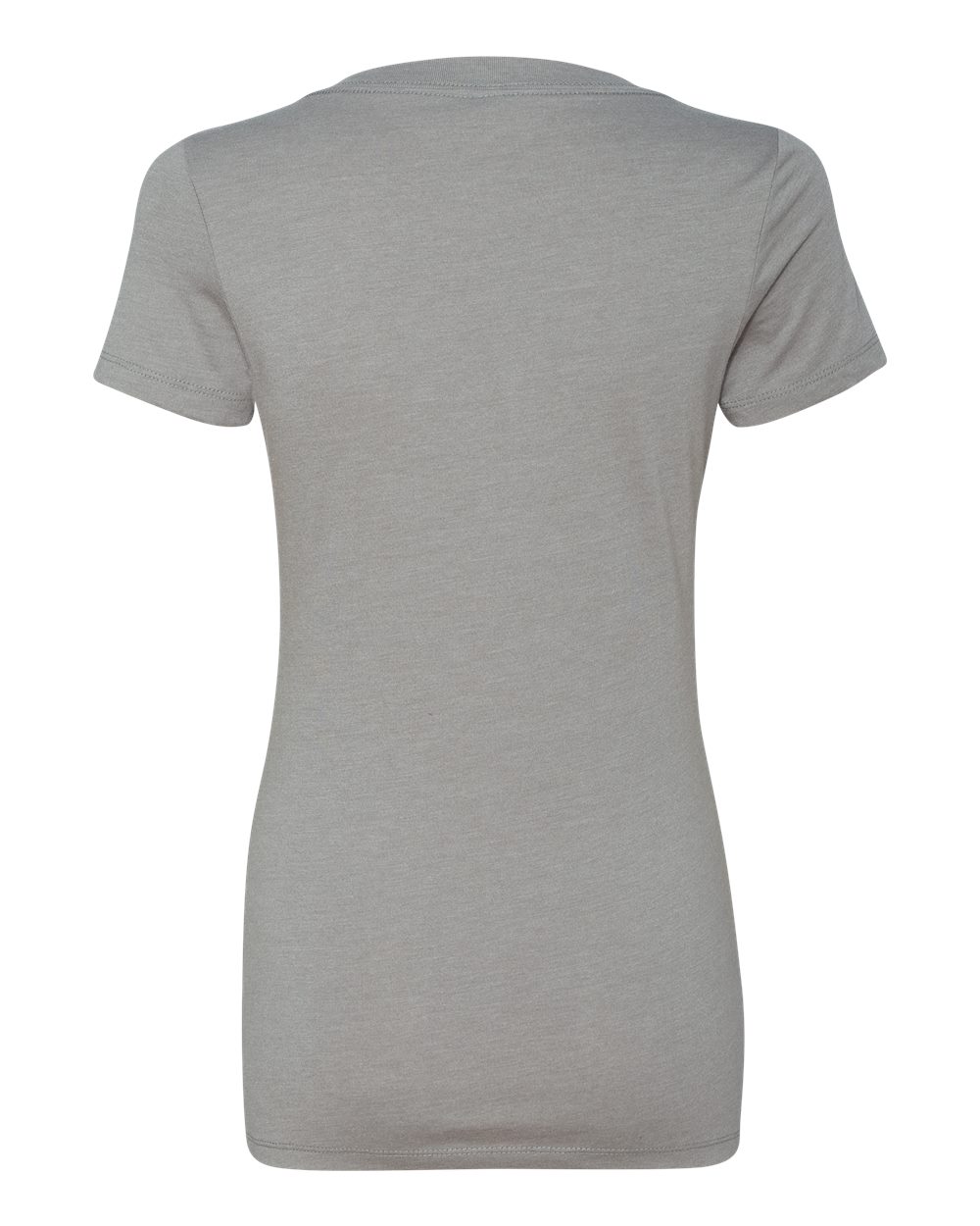 Women’s CVC Deep V-Neck T-Shirt - Back - B51918353 - Stone Grey