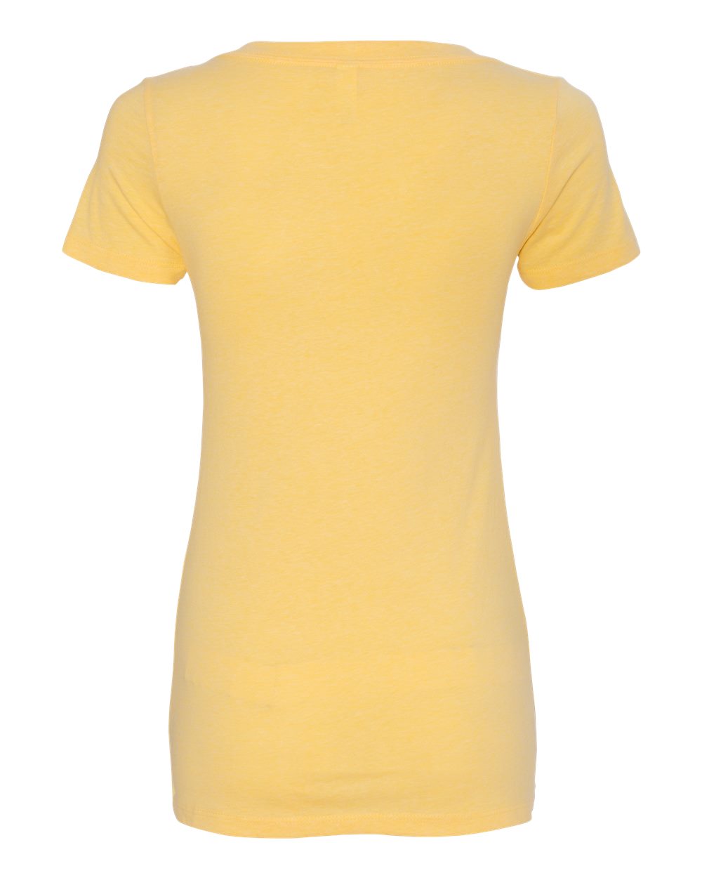 Women’s CVC Deep V-Neck T-Shirt - Back - B51918403 - Banana Cream