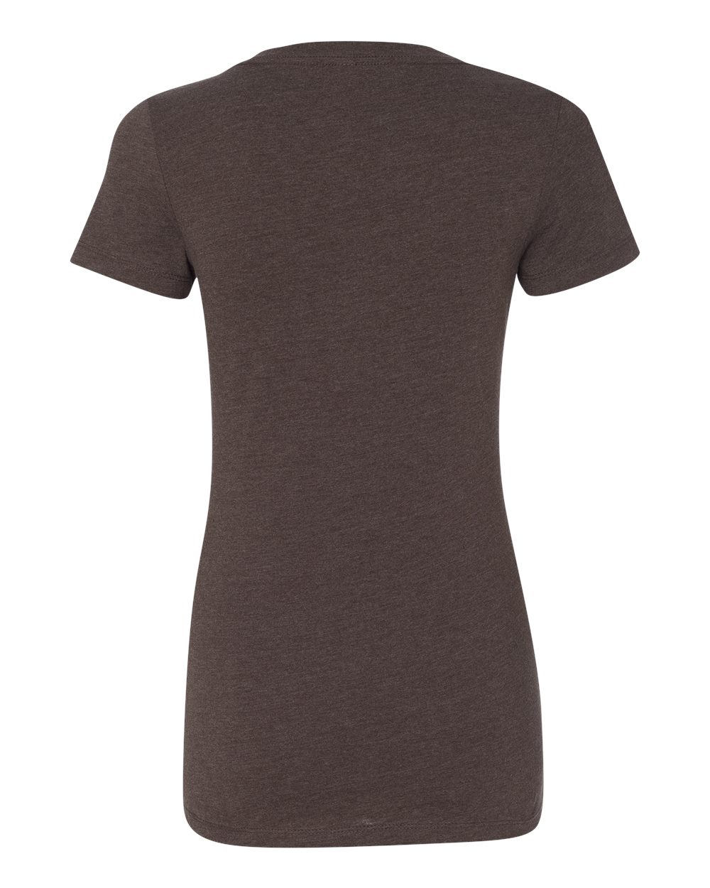 Women’s CVC Deep V-Neck T-Shirt - Back - B51918553 - Espresso