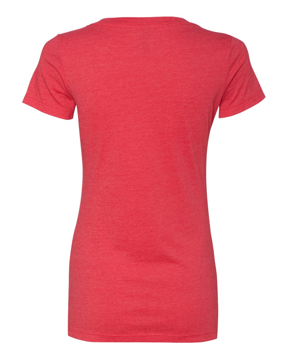 Women’s CVC Deep V-Neck T-Shirt - Back - B51918707 - Red