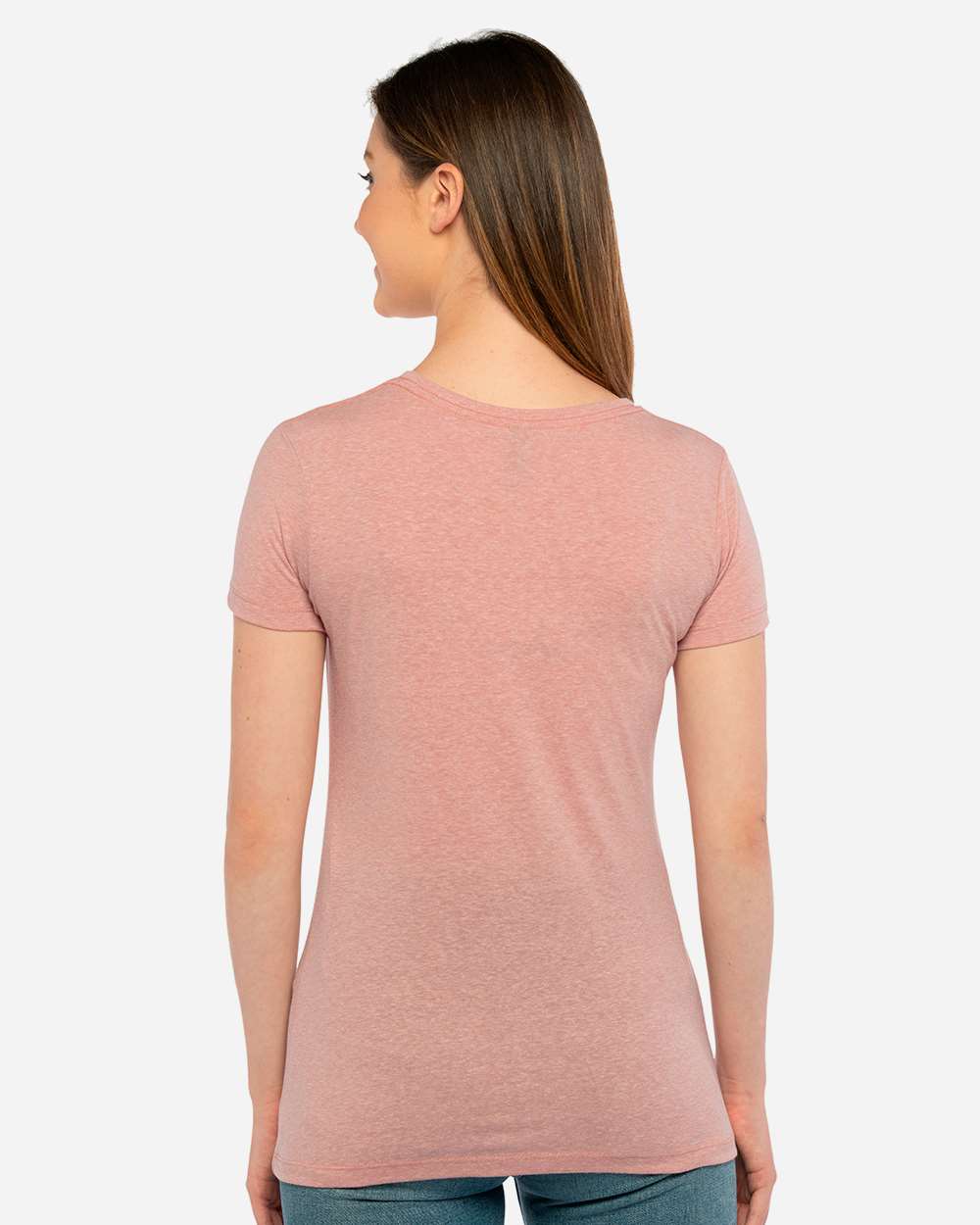 Women’s Triblend T-Shirt - OnModelBack - B82418313 - Desert Pink