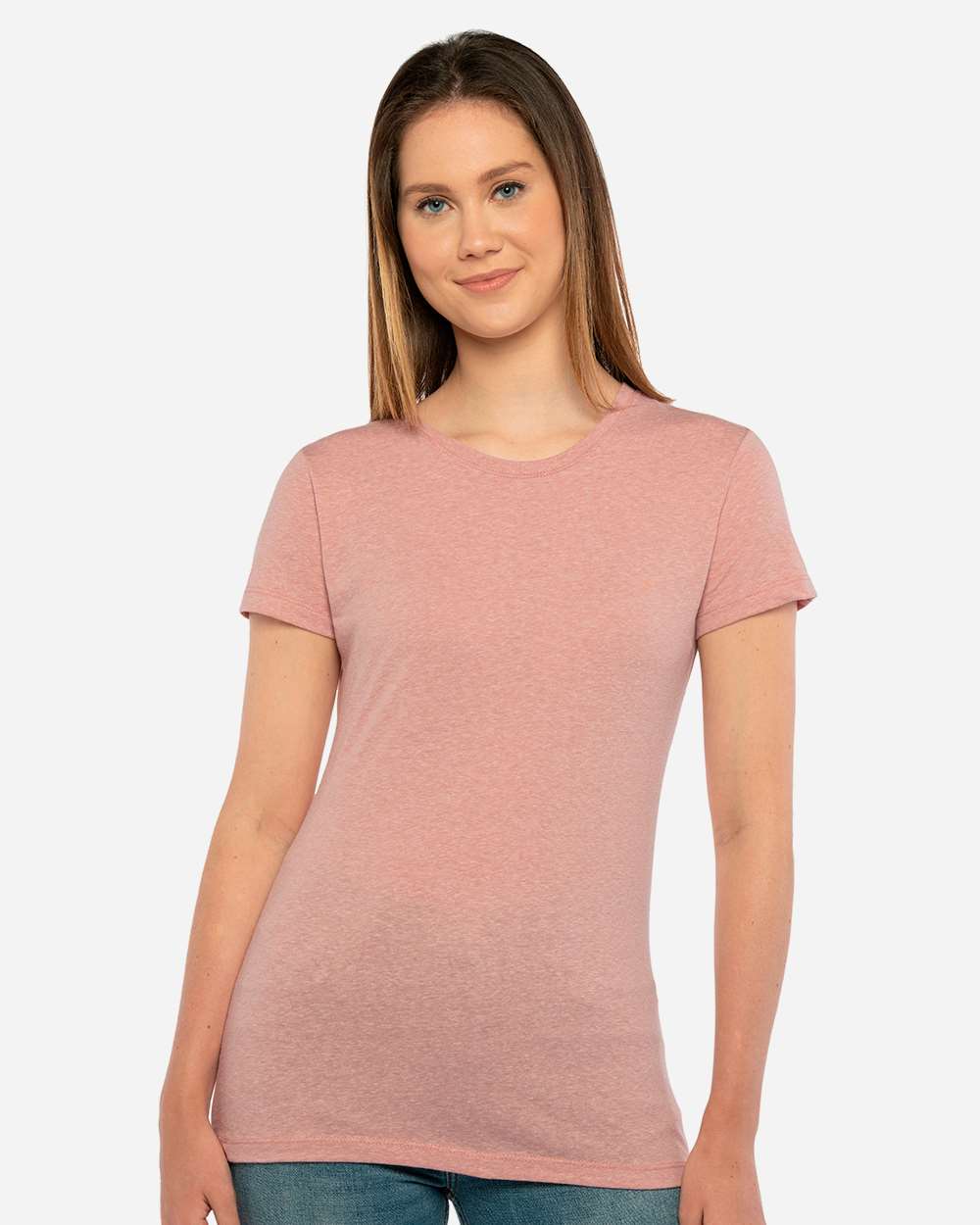 Women’s Triblend T-Shirt - OnModelFront - B82418313 - Desert Pink