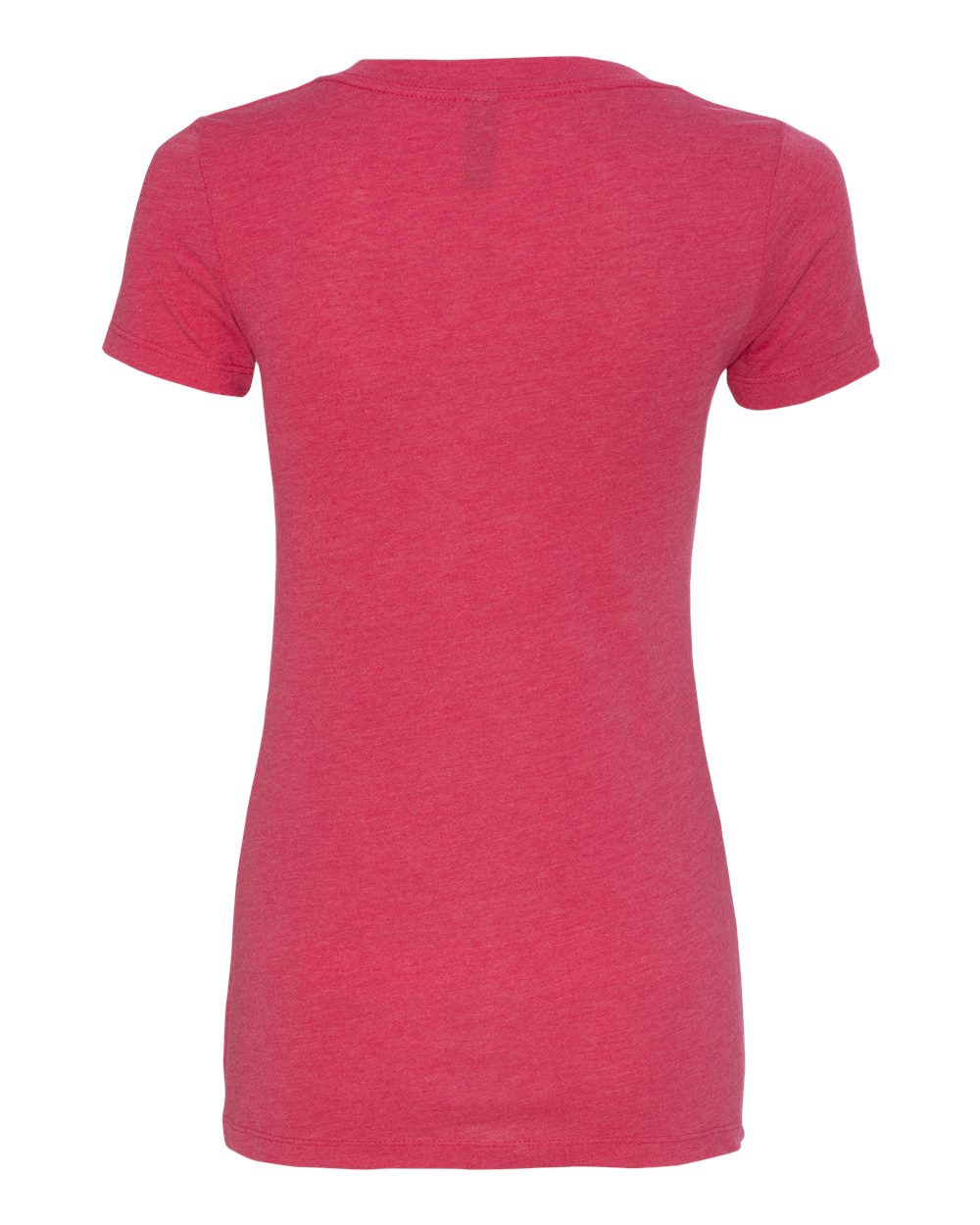 Women’s Triblend Deep V-Neck T-Shirt - Back - B87818693 - Vintage Shocking Pink