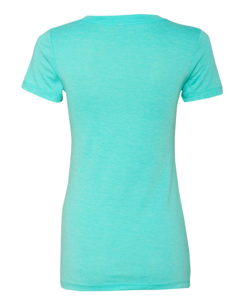 Women’s Triblend Deep V-Neck T-Shirt - Back - B87818973 - Tahiti Blue