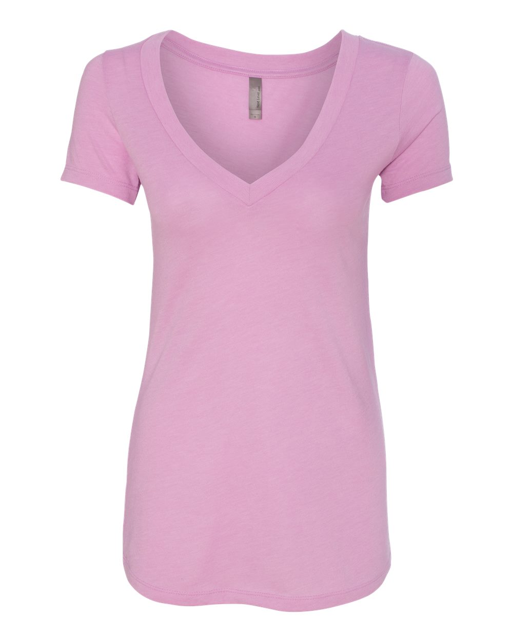 Women’s Triblend Deep V-Neck T-Shirt - Front - B87818217 - Vintage Lilac