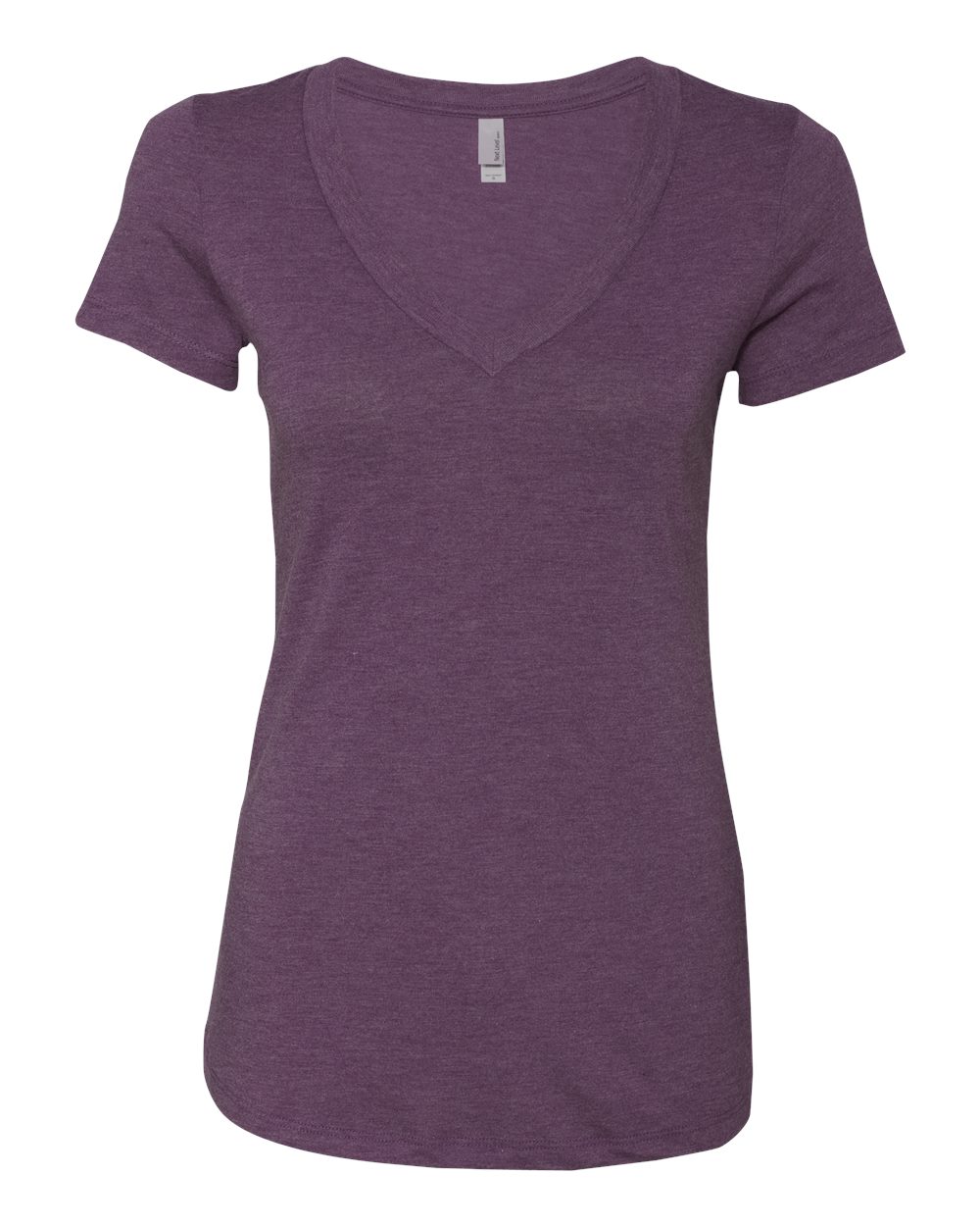 Women’s Triblend Deep V-Neck T-Shirt - Front - B87818287 - Vintage Purple