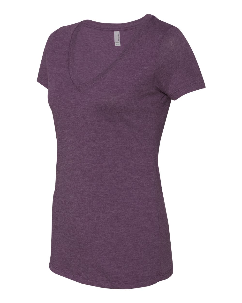 Women’s Triblend Deep V-Neck T-Shirt - Side - B87818287 - Vintage Purple