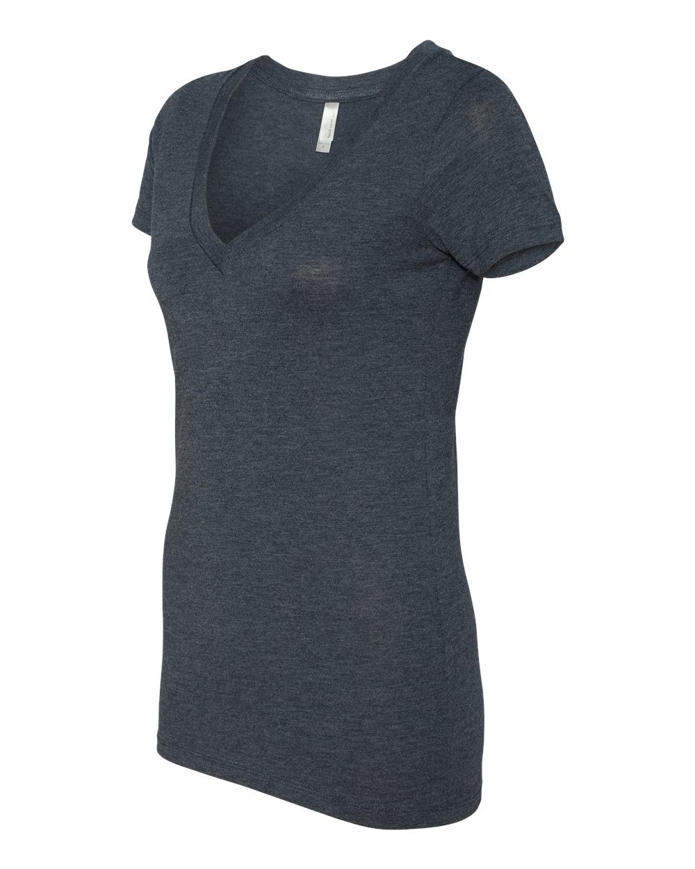 Women’s Triblend Deep V-Neck T-Shirt - Side - B87818653 - Vintage Navy