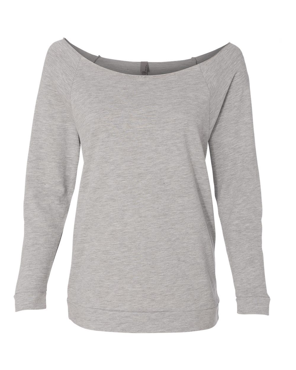 Women's Terry Raw Edge Three-Quarter Sleeve Raglan - styleImage