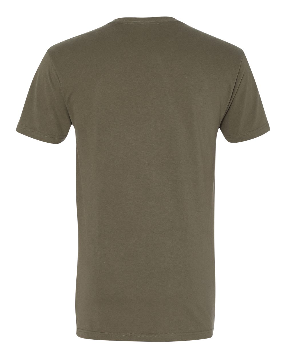 Men's Sueded V-Neck T-Shirt - Back - B57118062 - Military Green