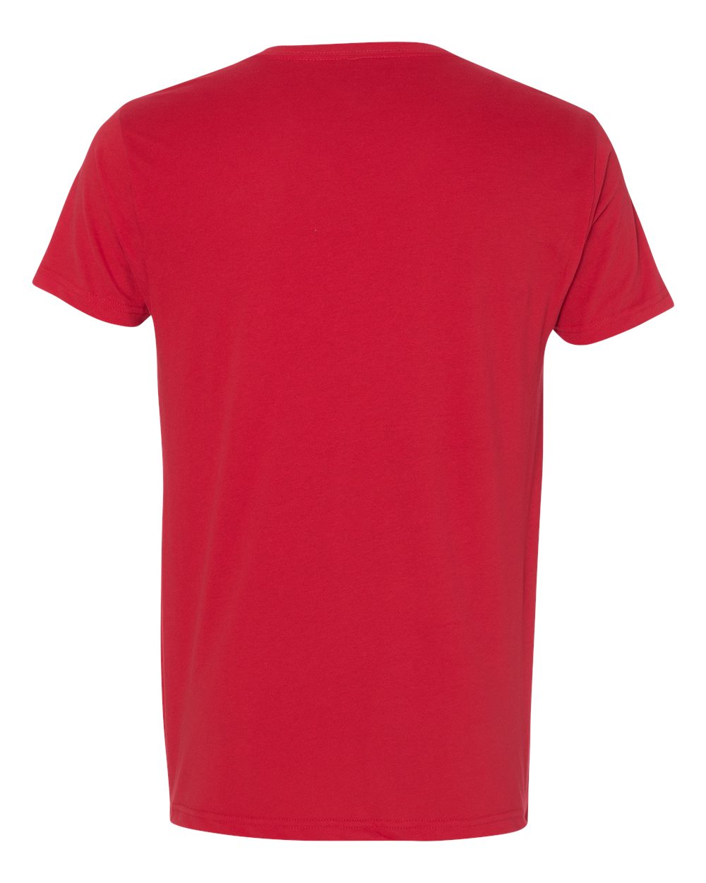 Men's Sueded V-Neck T-Shirt - Back - B57118702 - Red