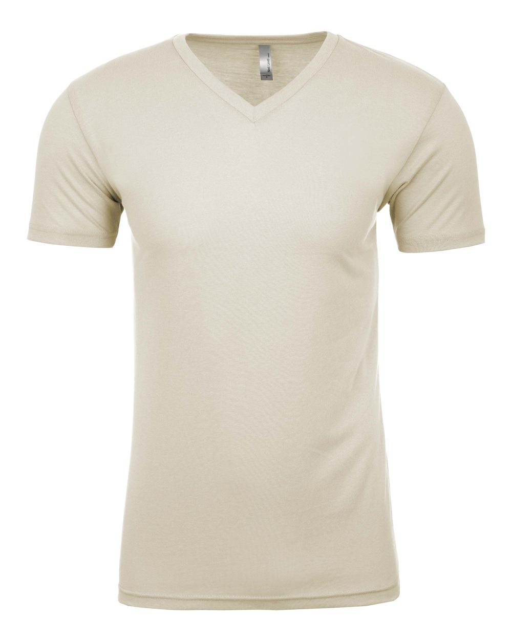 Men's Sueded V-Neck T-Shirt - Front - B57118012 - Natural