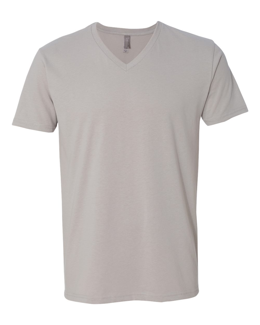Men's Sueded V-Neck T-Shirt - Front - B57118352 - Light Grey