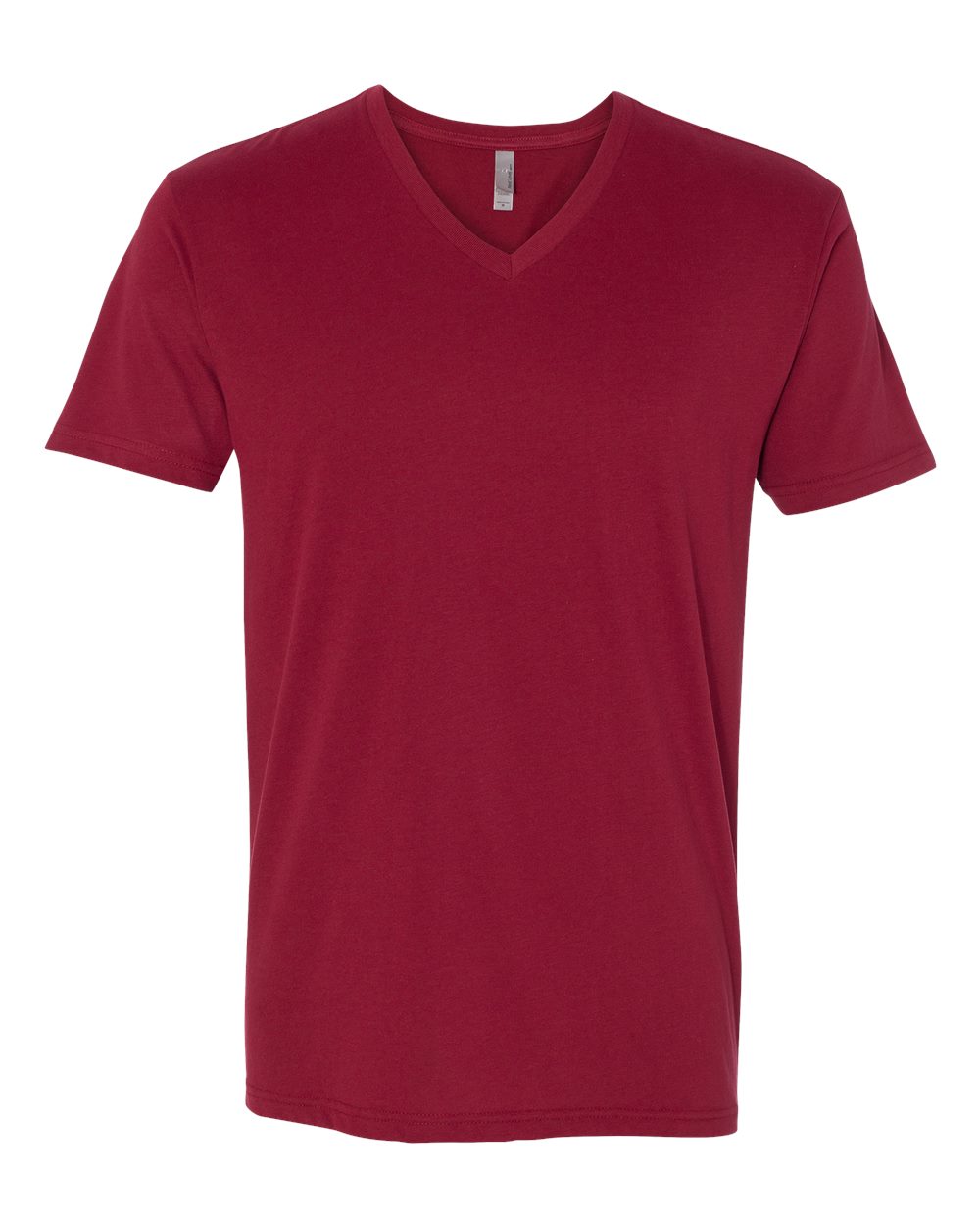 Men's Sueded V-Neck T-Shirt - Front - B57118522 - Cardinal