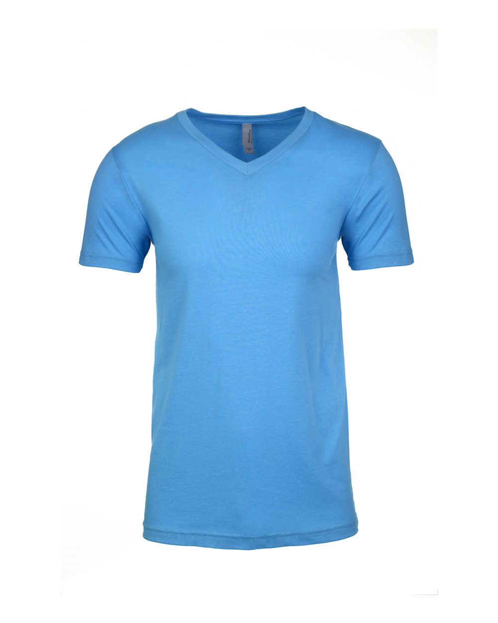Men's Sueded V-Neck T-Shirt - Front - B57118762 - Turquoise