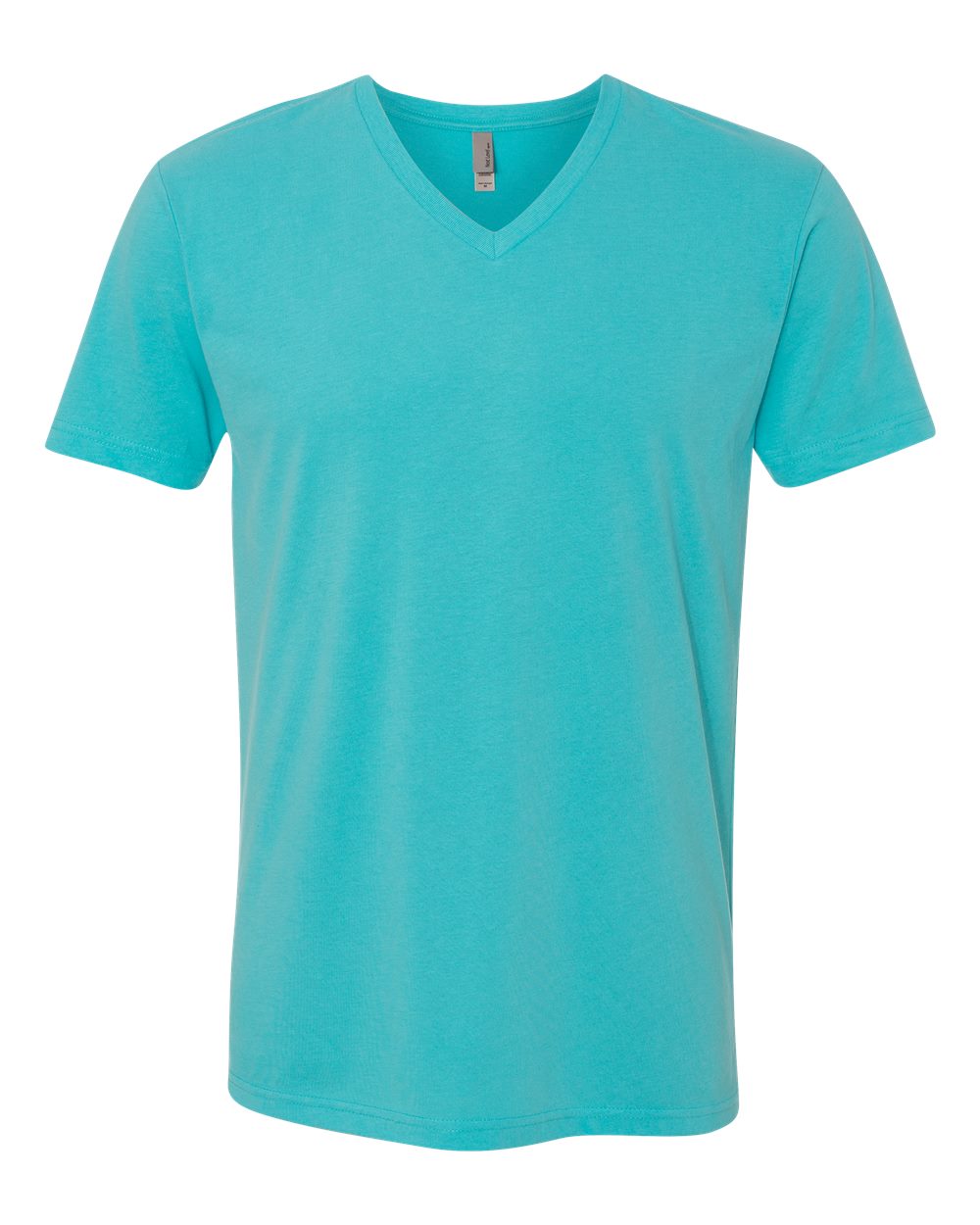 Men's Sueded V-Neck T-Shirt - Front - B57118972 - Tahiti Blue