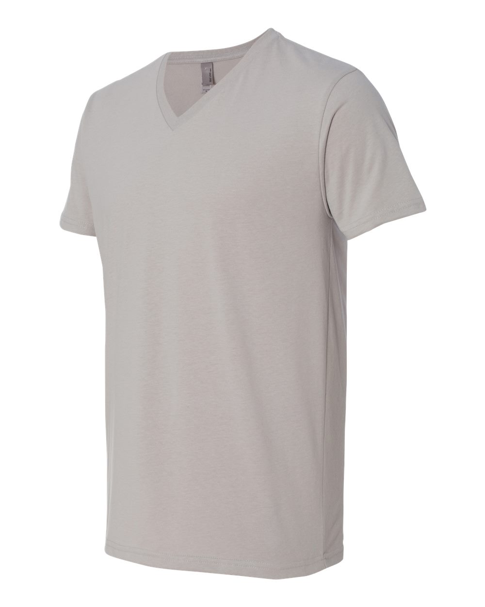 Men's Sueded V-Neck T-Shirt - Side - B57118352 - Light Grey
