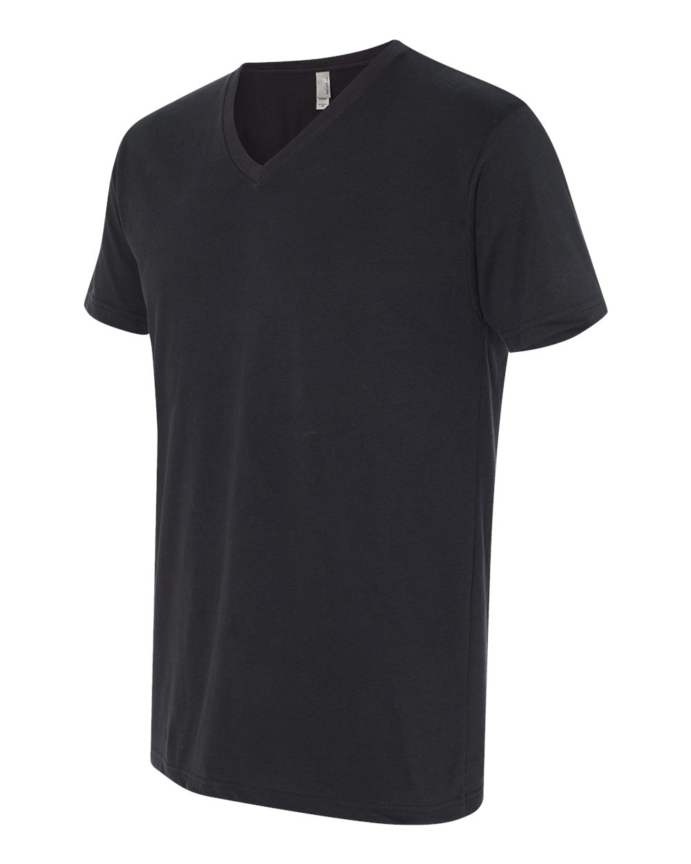 Men's Sueded V-Neck T-Shirt - Side - B57118502 - Black