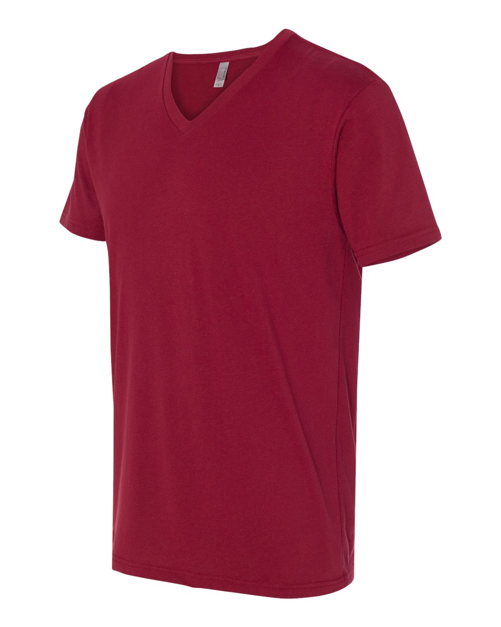 Men's Sueded V-Neck T-Shirt - Side - B57118522 - Cardinal