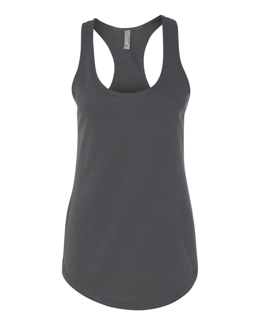 Women’s Lightweight French Terry Racerback Tank - Front - B54818092 - Dark Grey