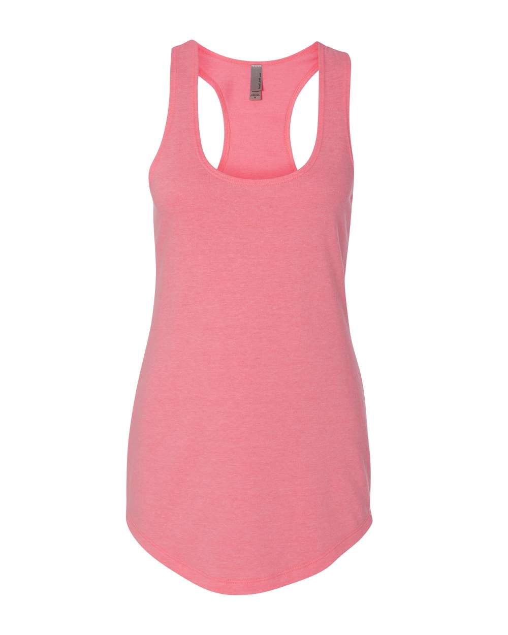 Women’s Lightweight French Terry Racerback Tank - Front - B54818143 - Neon Heather Pink
