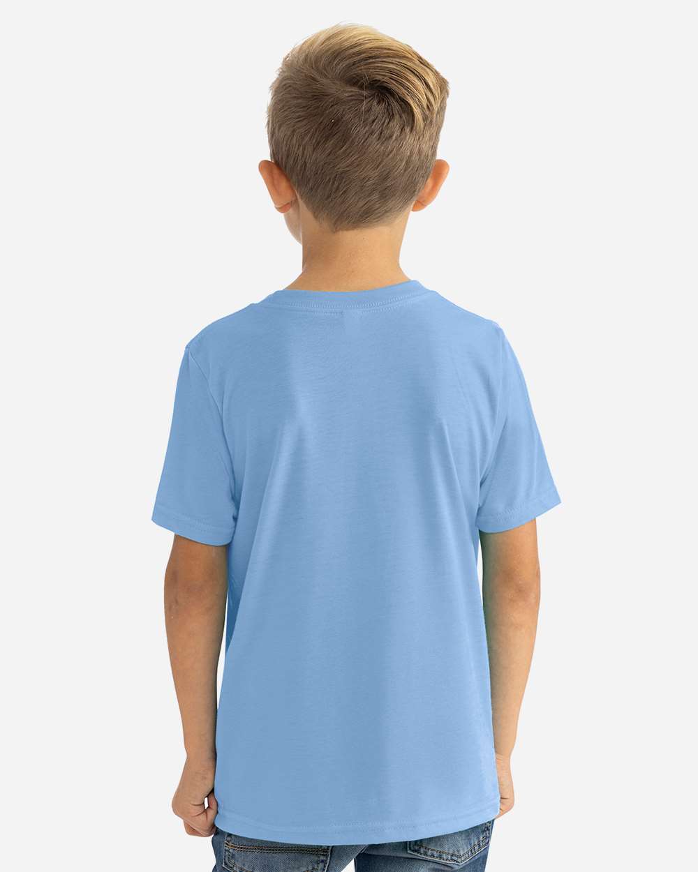 Youth CVC T-Shirt - OnModelBack - B55118252 - Heather Columbia Blue