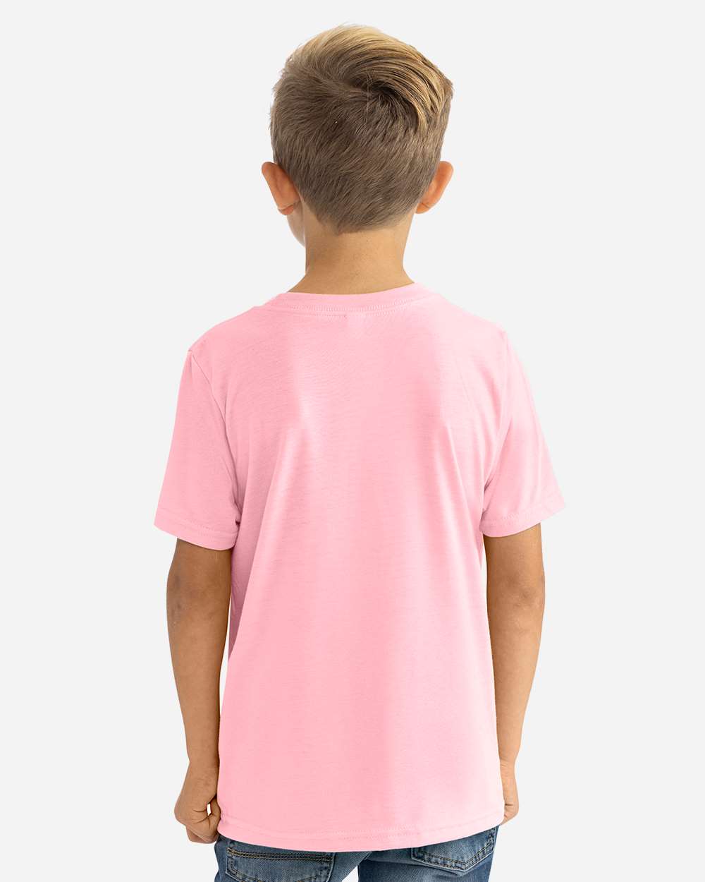 Youth CVC T-Shirt - OnModelBack - B55118302 - Heather Light Pink