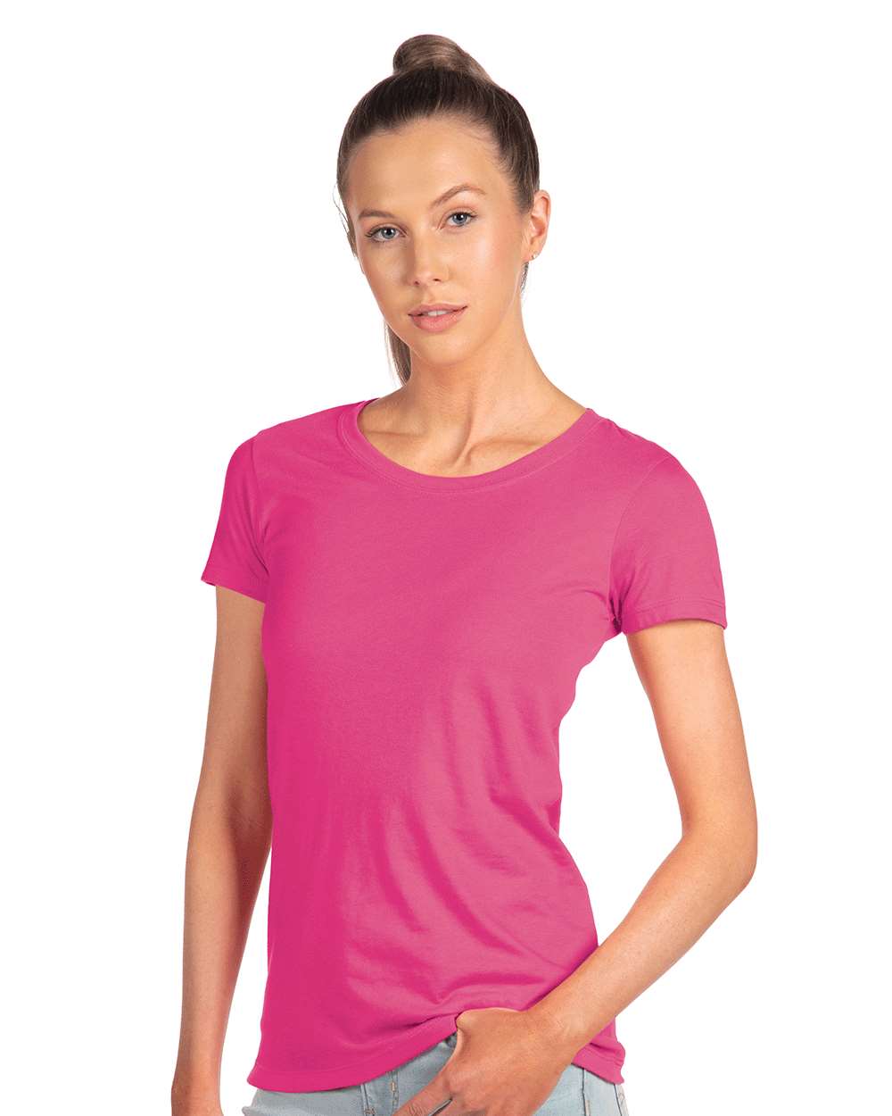 Women's Ideal T-Shirt - OnModelFront - B56918692 - Raspberry