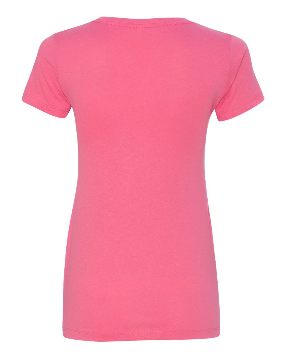 Women's Ideal V-Neck T-Shirt - Back - B57218312 - Hot Pink