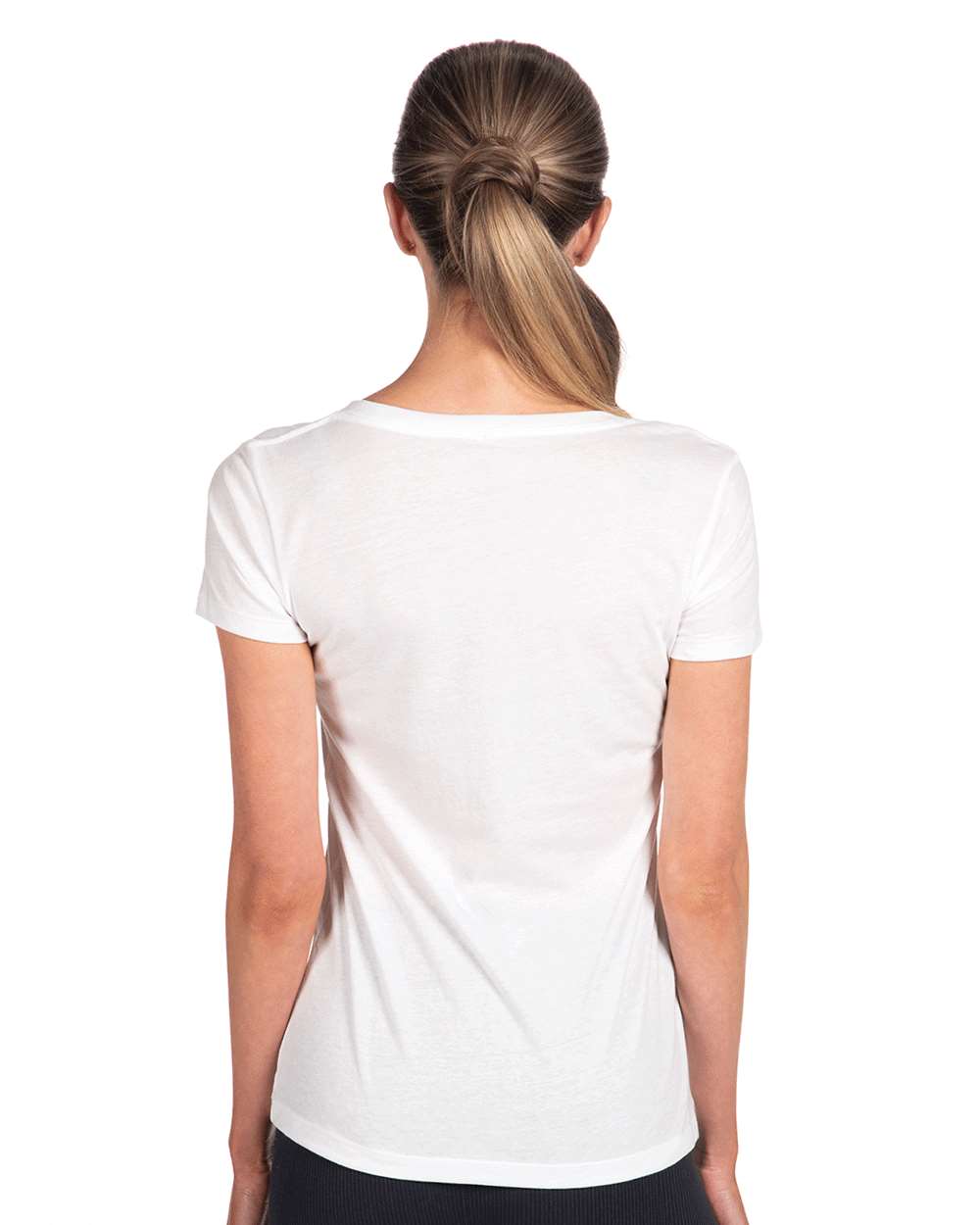 Women's Ideal V-Neck T-Shirt - OnModelBack - B57218002 - White