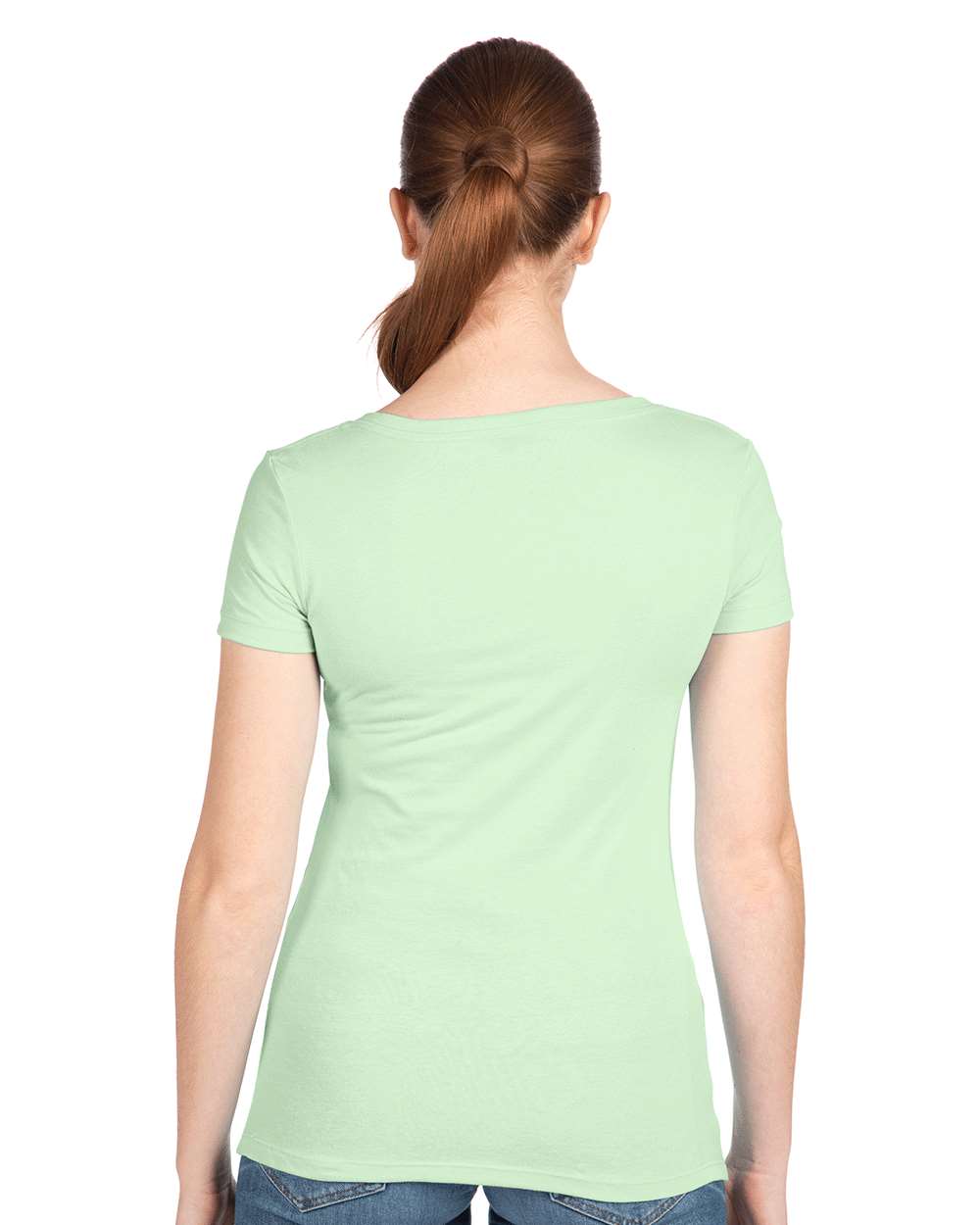 Women's Ideal V-Neck T-Shirt - OnModelBack - B57218112 - Mint