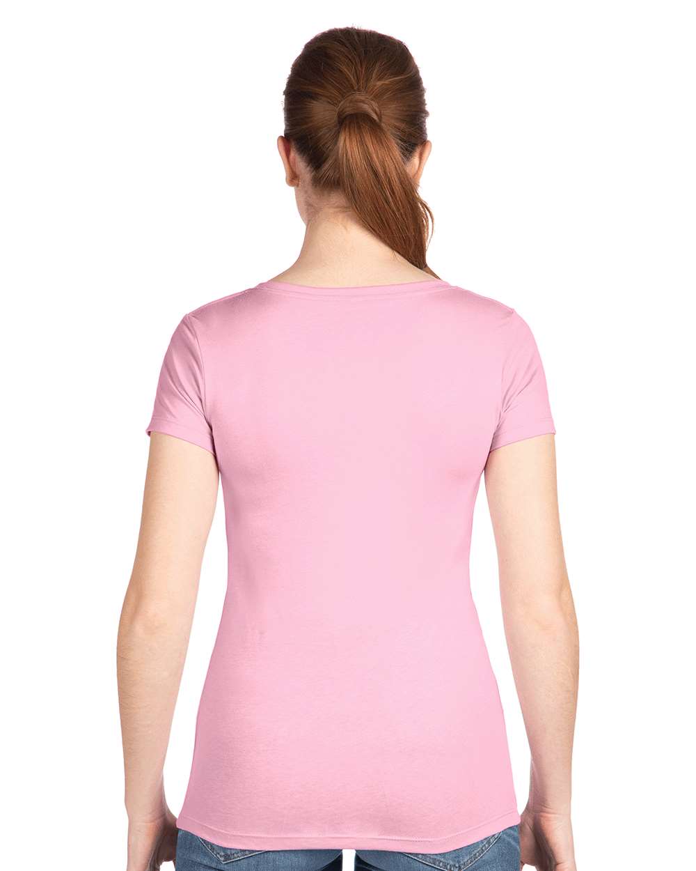 Women's Ideal V-Neck T-Shirt - OnModelBack - B57218212 - Lilac