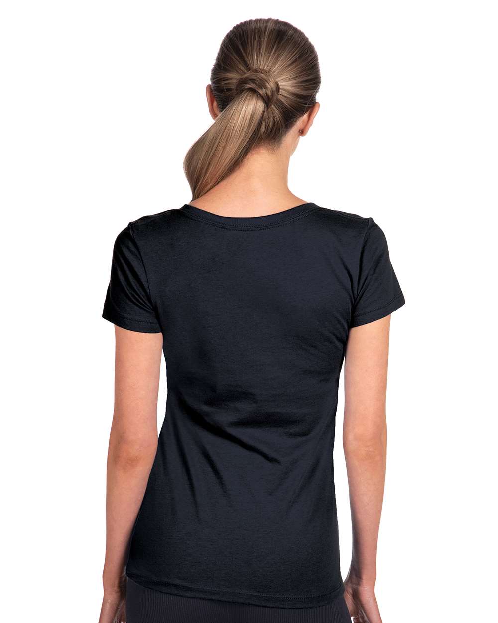 Women's Ideal V-Neck T-Shirt - OnModelBack - B57218652 - Midnight Navy