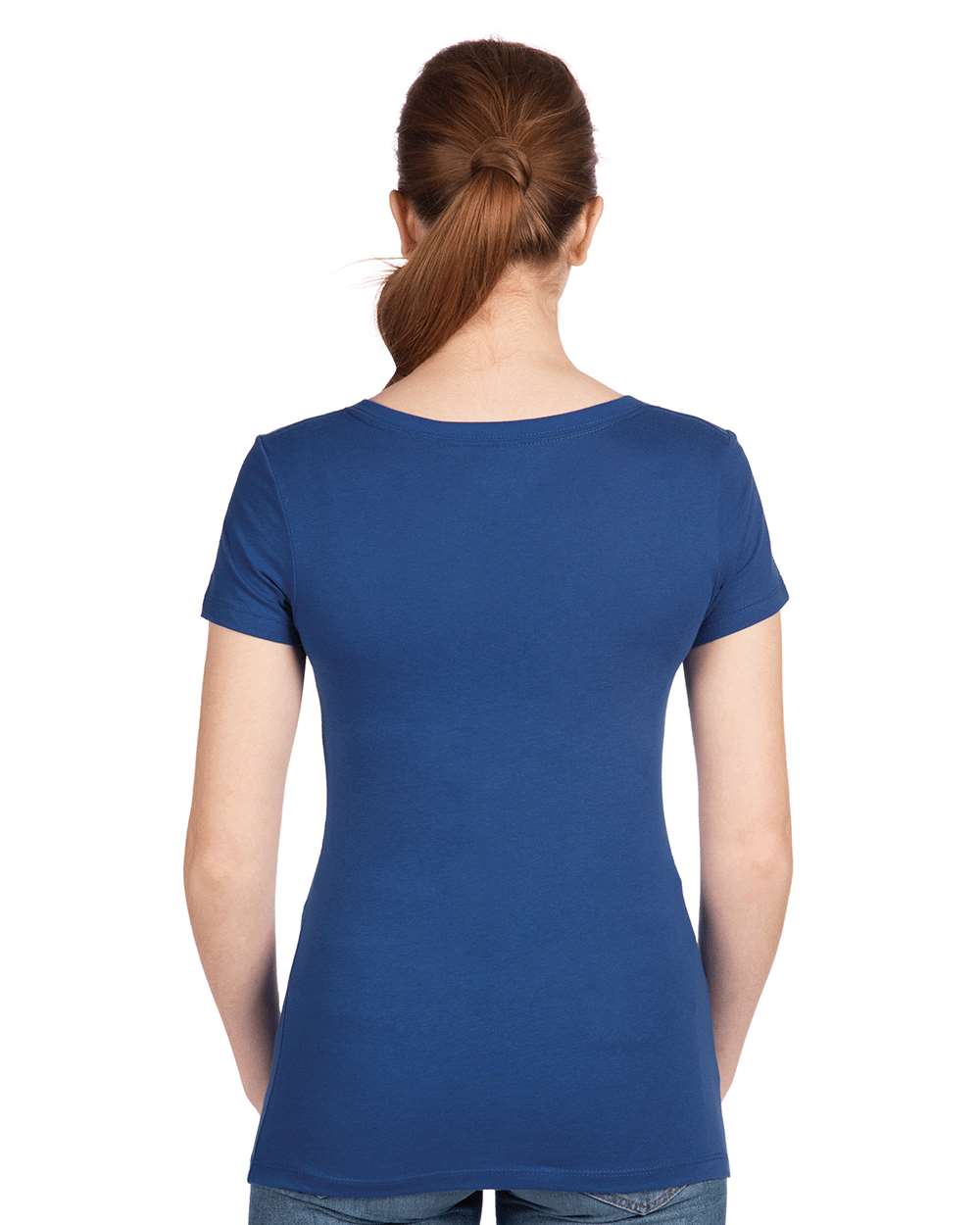 Women's Ideal V-Neck T-Shirt - OnModelBack - B57218752 - Royal