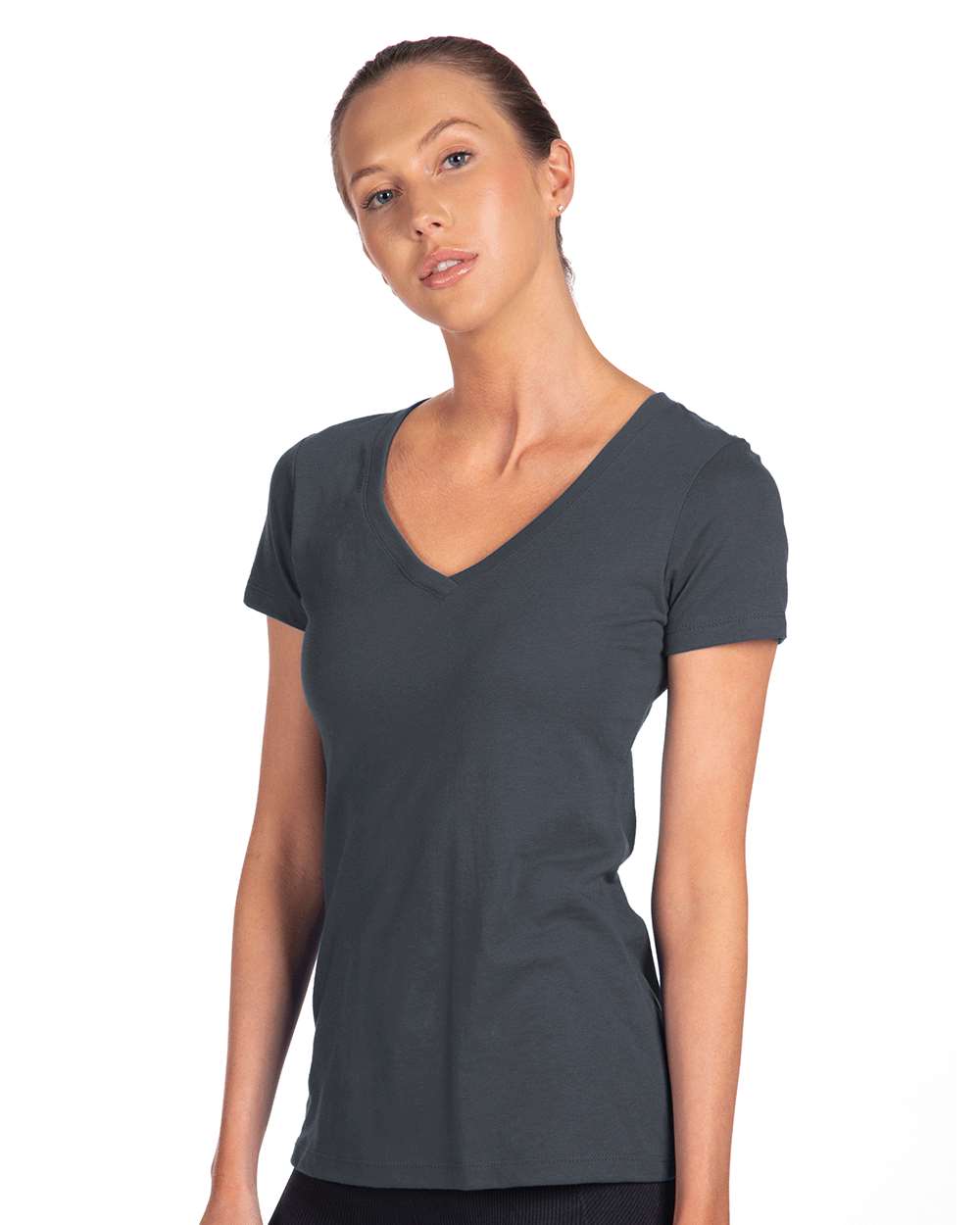 Women's Ideal V-Neck T-Shirt - OnModelFront - B57218682 - Indigo