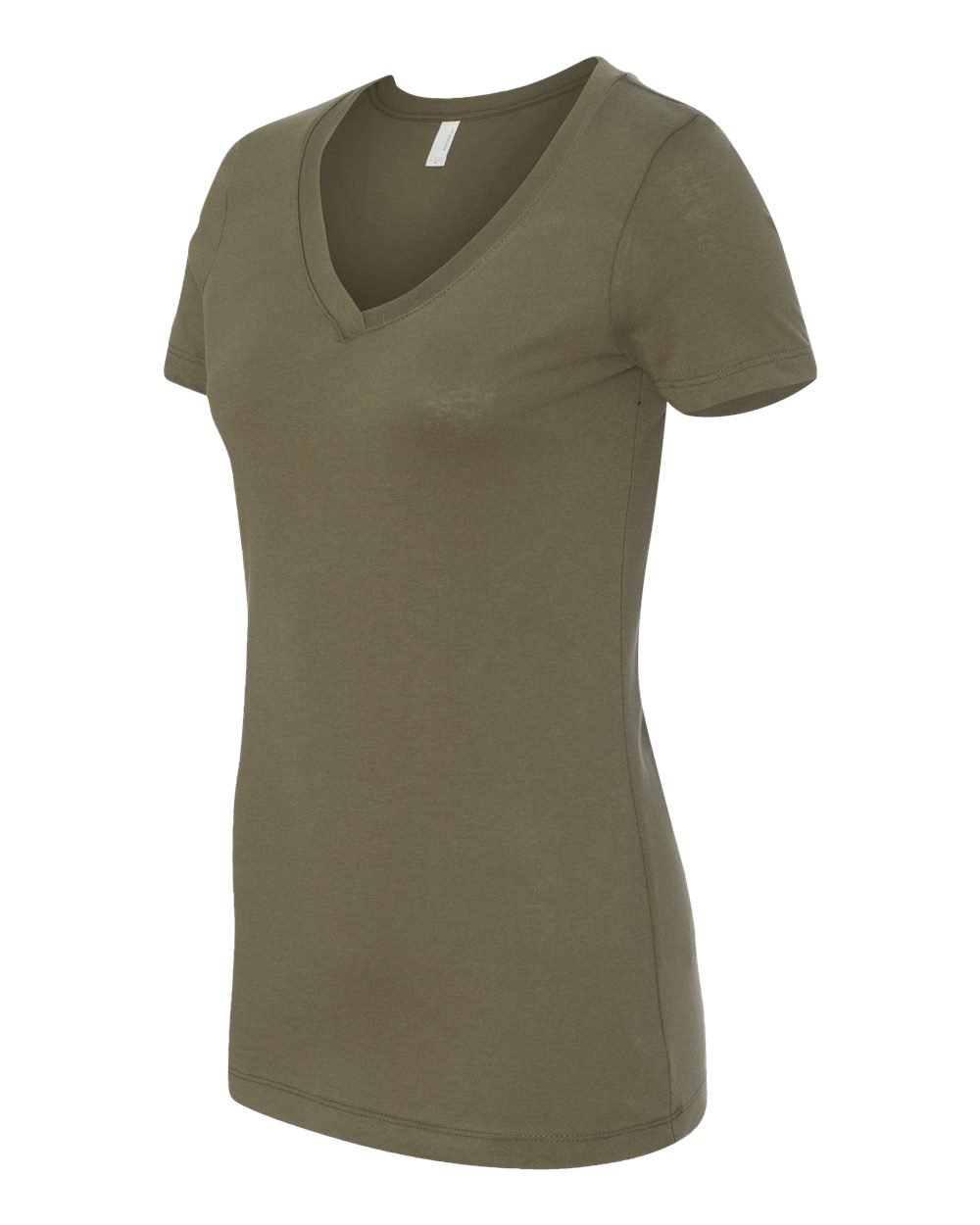 Women's Ideal V-Neck T-Shirt - Side - B57218062 - Military Green