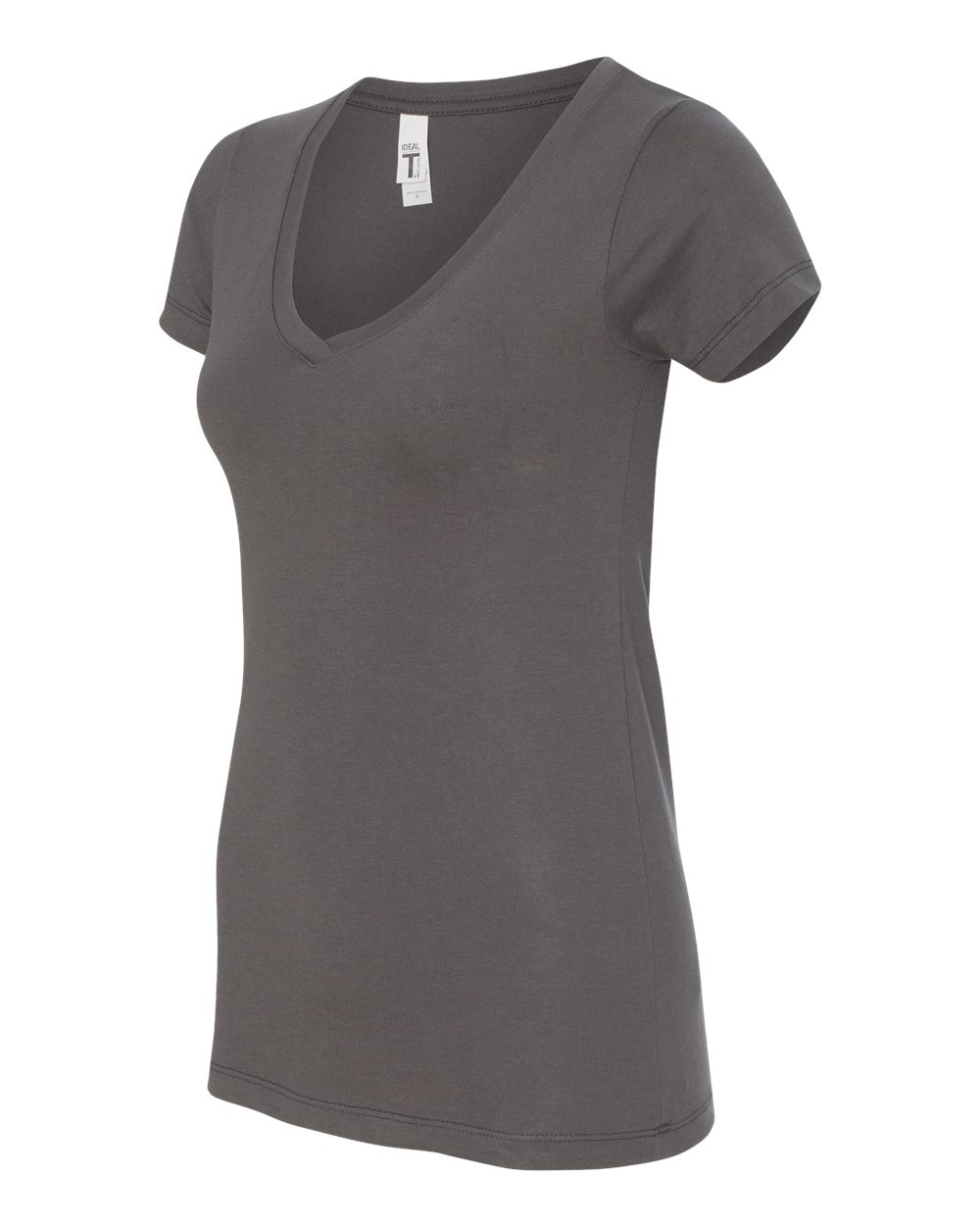 Women's Ideal V-Neck T-Shirt - Side - B57218092 - Dark Grey