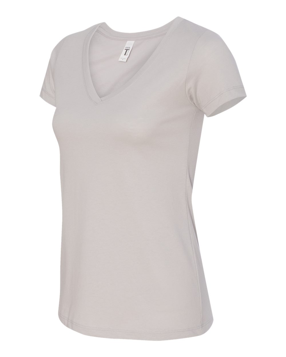 Women's Ideal V-Neck T-Shirt - Side - B57218352 - Silver