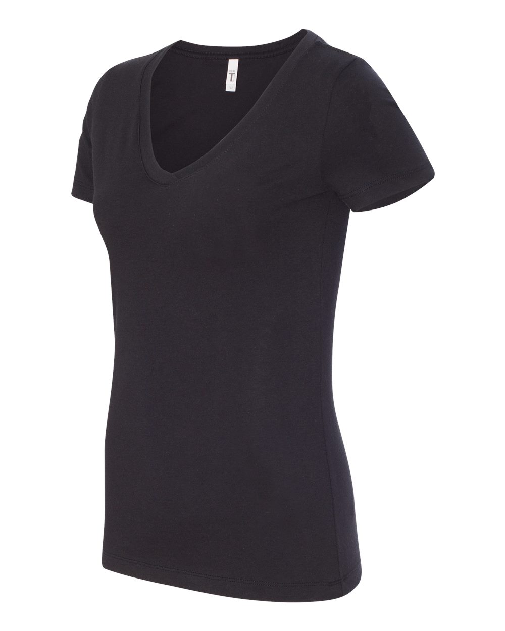 Women's Ideal V-Neck T-Shirt - Side - B57218502 - Black