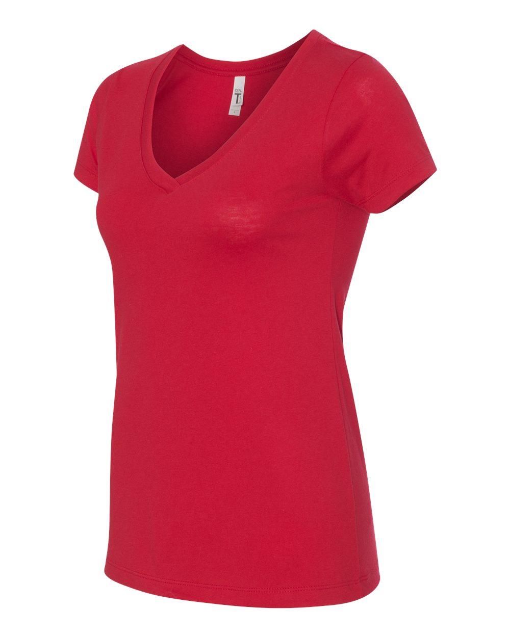 Women's Ideal V-Neck T-Shirt - Side - B57218702 - Red