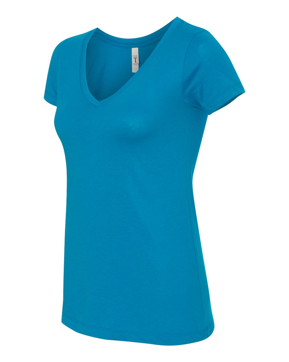 Women's Ideal V-Neck T-Shirt - Side - B57218762 - Turquoise