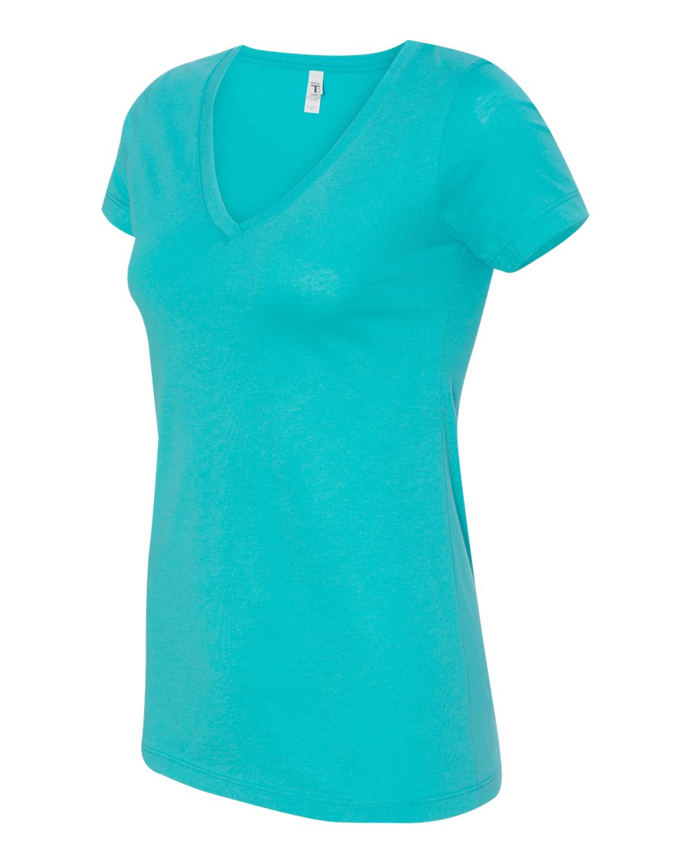 Women's Ideal V-Neck T-Shirt - Side - B57218972 - Tahiti Blue