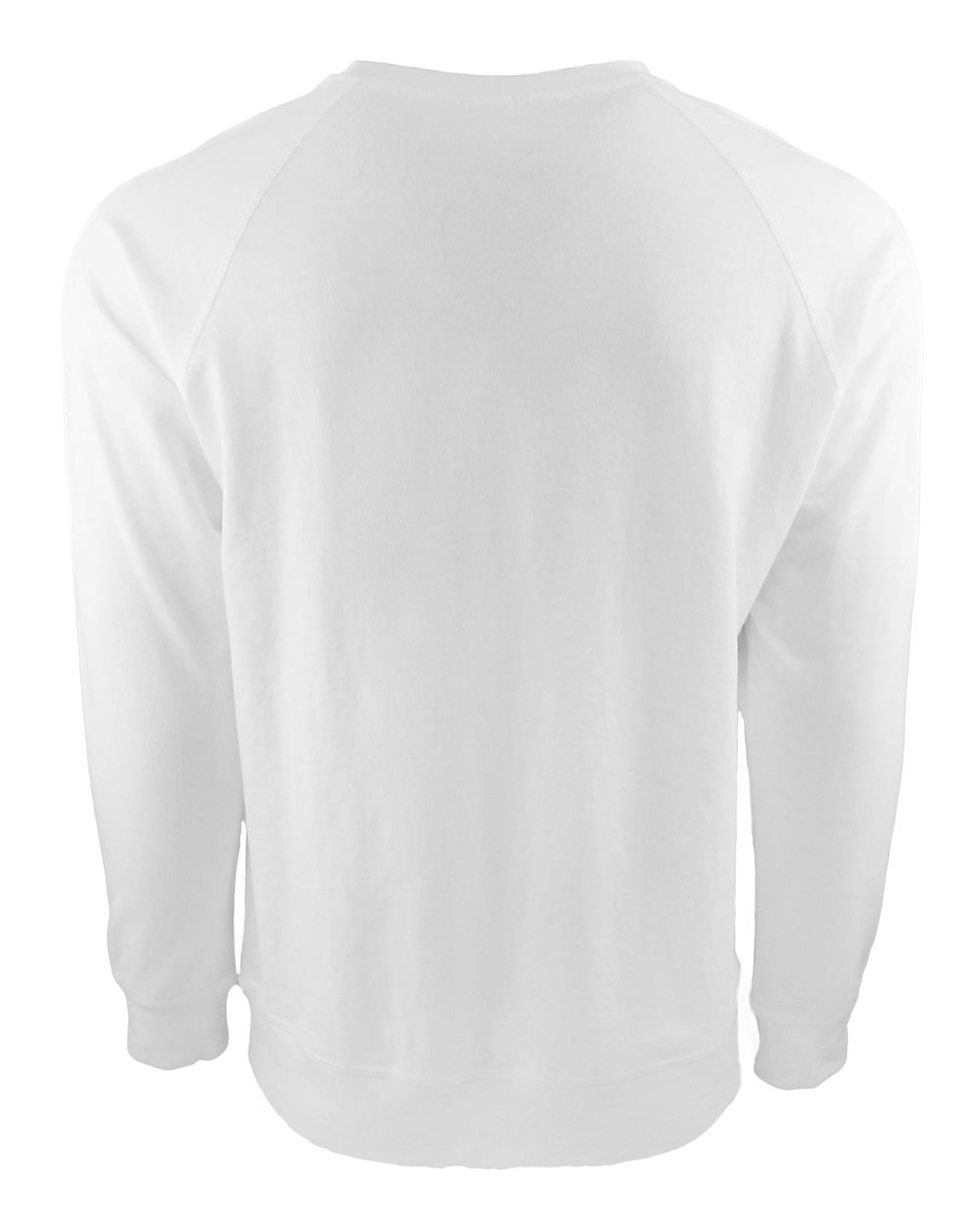 Unisex Laguna Raglan Crewneck Sweatshirt - Back - B26918002 - White