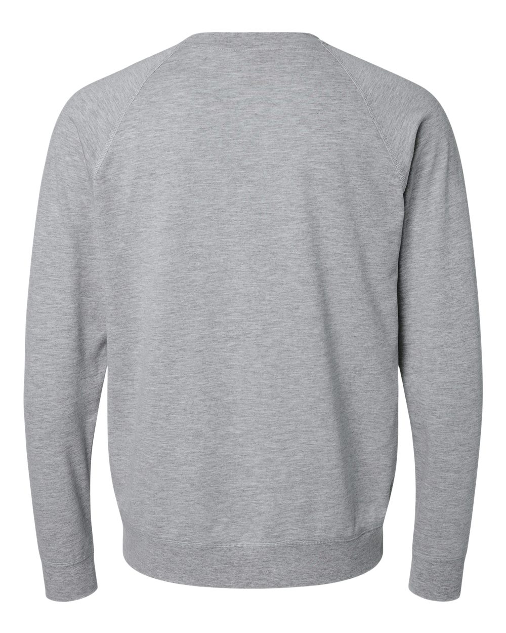 Unisex Laguna Raglan Crewneck Sweatshirt - Back - B26918582 - Heather Grey