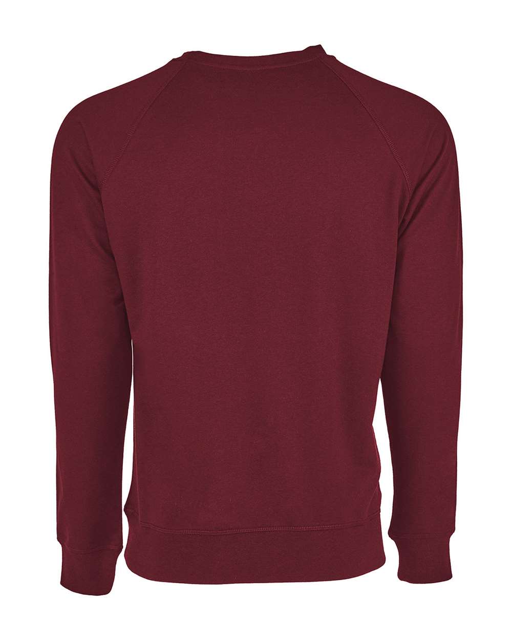 Unisex Laguna Raglan Crewneck Sweatshirt - Back - B26918712 - Cardinal