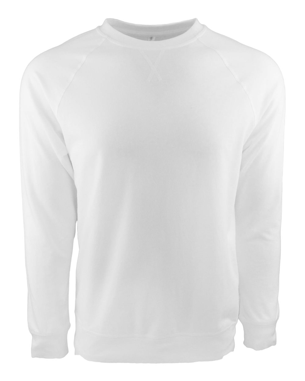Unisex Laguna Raglan Crewneck Sweatshirt - Front - B26918002 - White