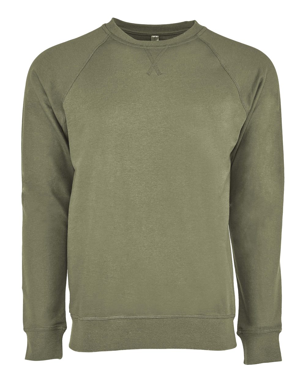 Unisex Laguna Raglan Crewneck Sweatshirt - Front - B26918062 - Military Green